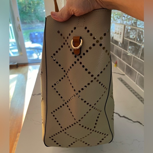 Louenhide Baby Bermuda Tote Bag Cut Outs Vegan Leather Putty New Contemporary - Picture 3 of 9